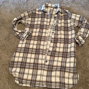 Oversized Button Up Flannel Jacket 🧡